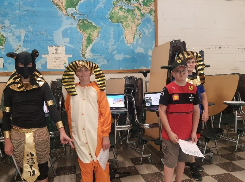 Elgammal’s students in the costumes