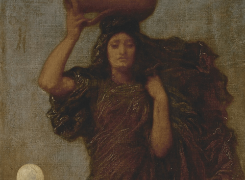 A woman carrying a basket going to the market