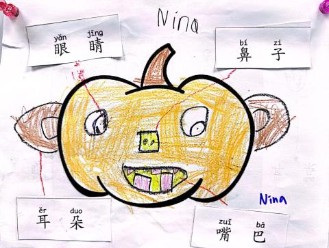 The art work combined with Chinese characters matching.