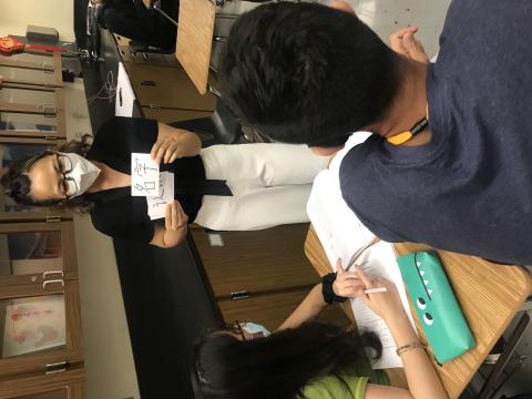 the teacher is guiding the students to recognize Chinese Characters
