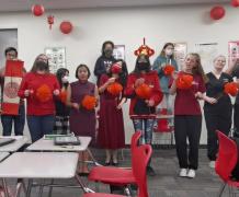 Singing a traditional Spring Festival song to celebrate the biggest festival in China
