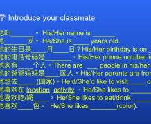 Target sentences for the students to produce