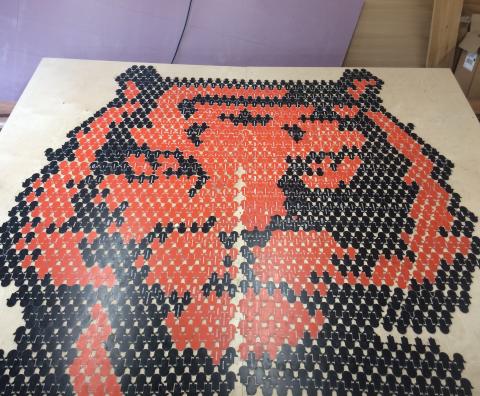 Tiger's head mosaic