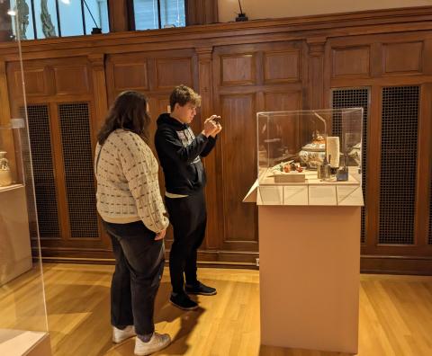 Students have a field trip to Fleming Museum