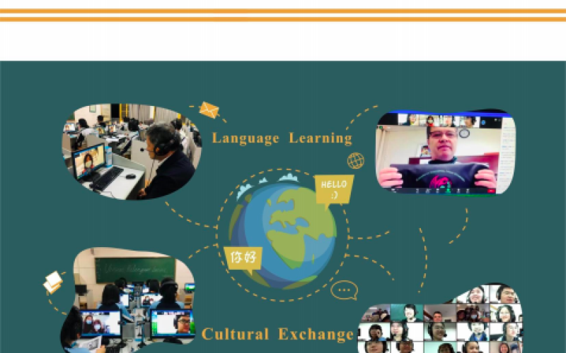 Cover of Ms. Wang’s virtual exchange portfolio titled “Chinese-American Virtual Bilingual Lessons”