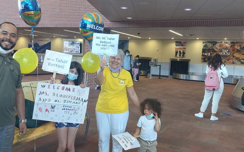 Moulay Tahar Kettani welcomed by host community at airport
